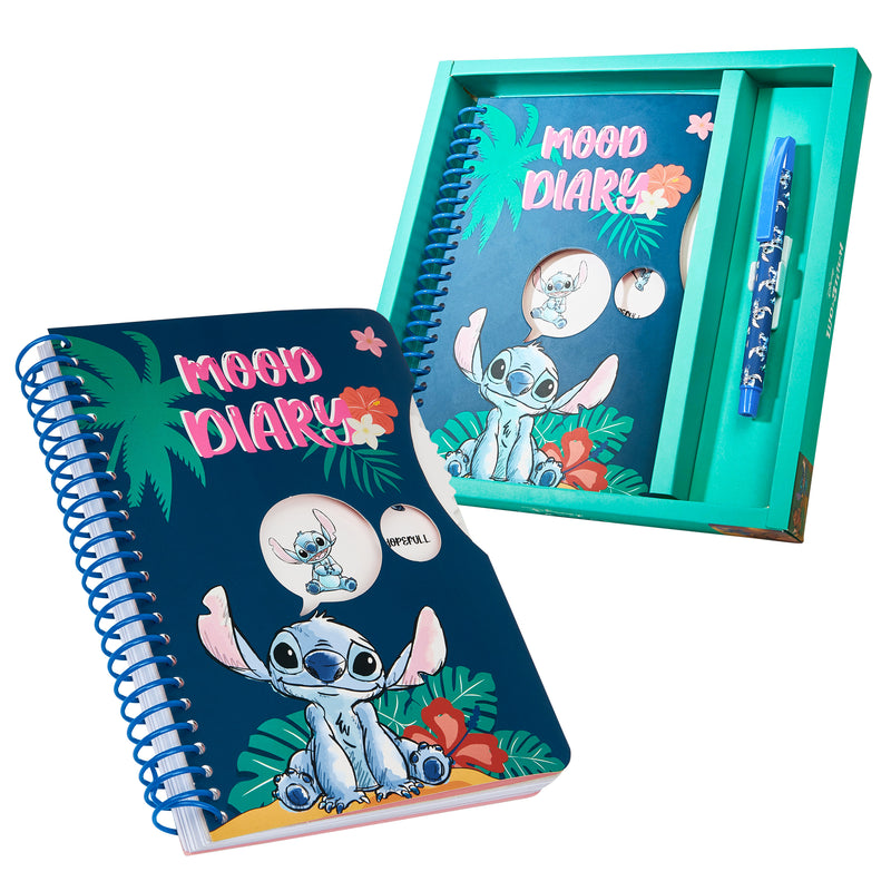 Disney Stitch Kids Diary - Mood Journal with Stickers and Pen