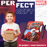 Marvel Kids Diary - Spiderman Mood Journal with Stickers and Pen - Get Trend