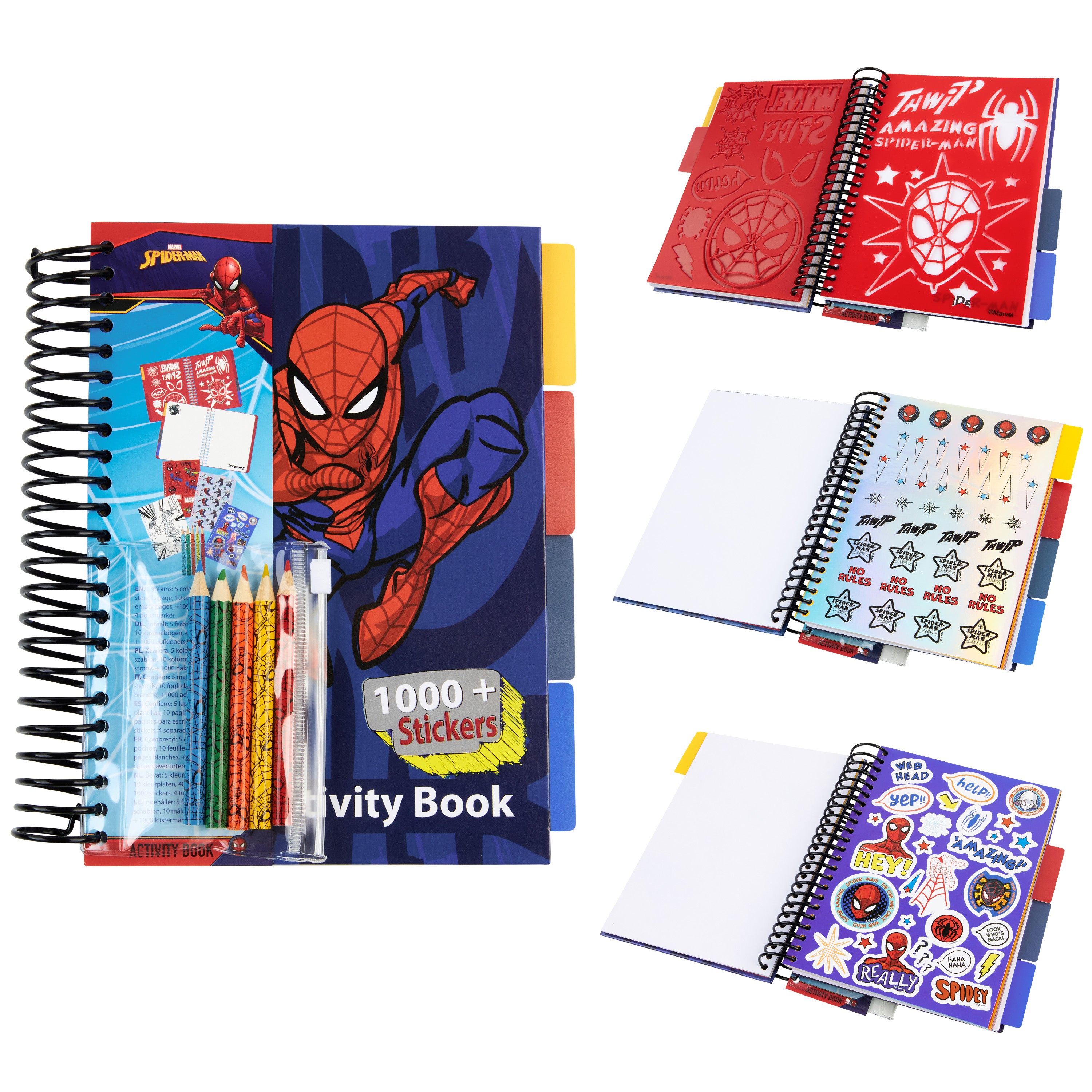 Marvel Boys Sticker Book with Over 1000 Spiderman Stickers - Spiderman - Get Trend