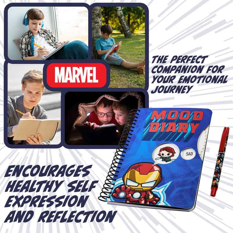 Marvel Kids Diary - Irron Man Mood Journal with Stickers and Pen