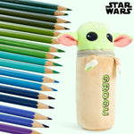 Disney Pencil Case with 48 Colouring Pencils Included -Multi Baby Yoda - Get Trend