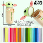 Disney Pencil Case with 48 Colouring Pencils Included -Multi Baby Yoda - Get Trend