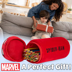 Marvel Pencil Case with 48 Colouring Pencils Included - Red Spiderman - Get Trend