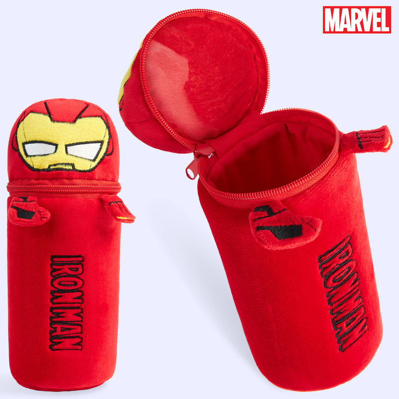 Marvel Pencil Case with 48 Colouring Pencils Included - Red Iron Man