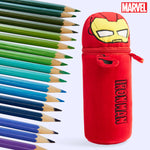 Marvel Pencil Case with 48 Colouring Pencils Included - Red Iron Man - Get Trend