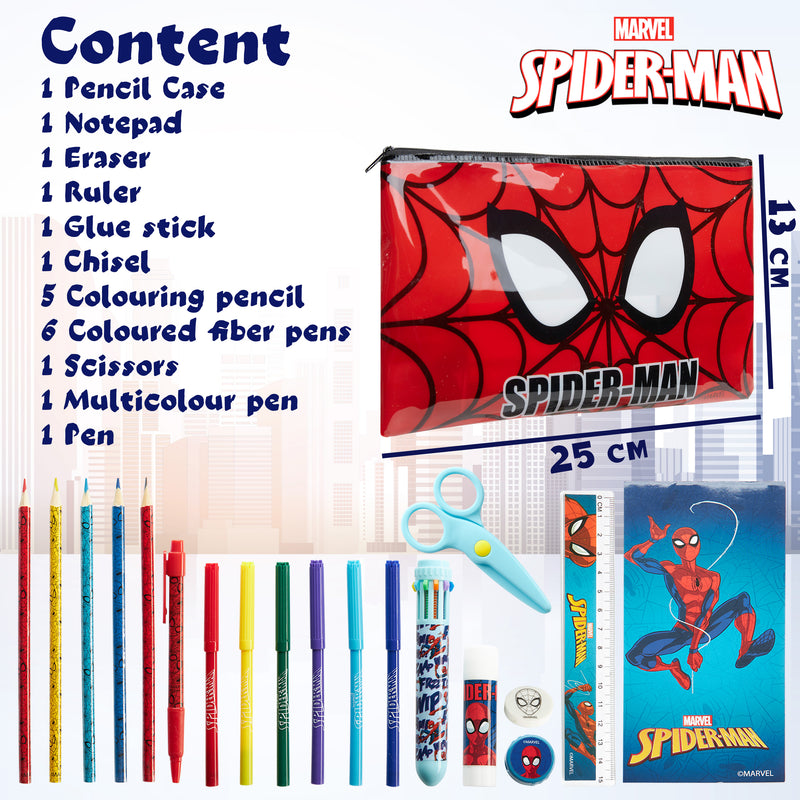 Marvel Spiderman Pencil Case for Kids, Filled Pencil Case with Stationery  Included - Get Trend