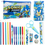 Sonic The Hedgehog Kids Pencil Case with Stationery Included - Get Trend