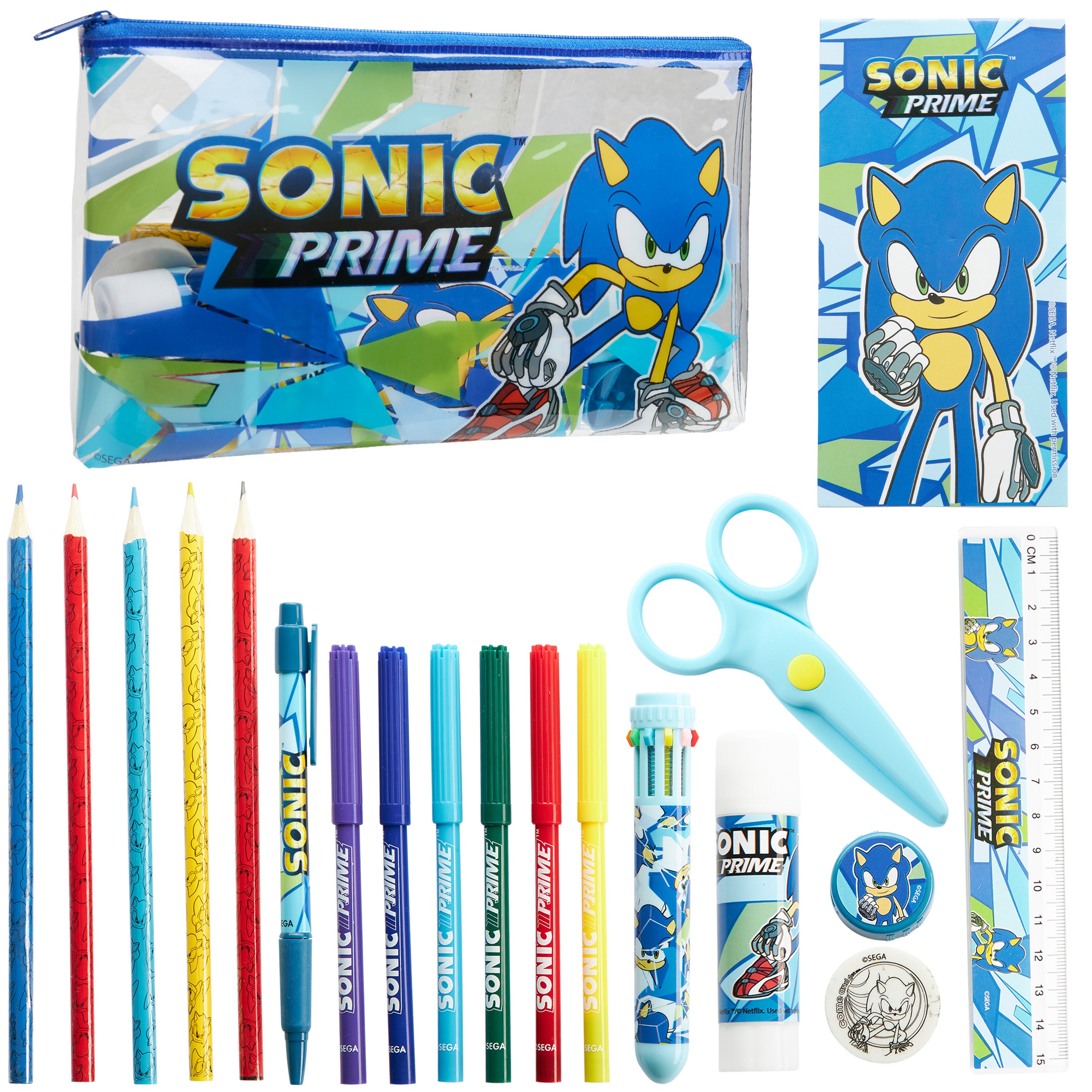 Sonic The Hedgehog Kids Pencil Case with Stationery Included - Get Trend