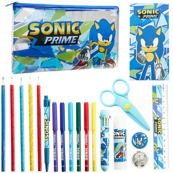 Sonic The Hedgehog Kids Pencil Case with Stationery Included