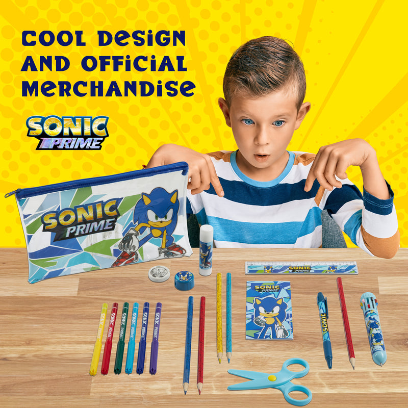 Sonic The Hedgehog Kids Pencil Case with Stationery Included - Get Trend