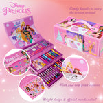 Disney Princess Kids Art Set, Colouring Pencils Pens Crayons Art Supplies in Art Box 30 Plus - Get Trend