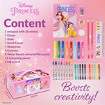 Disney Princess Kids Art Set, Colouring Pencils Pens Crayons Art Supplies in Art Box 30 Plus - Get Trend