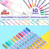 Disney Stitch  Glitter Gel Pens for Kids, Coloured Pens Pack of 10s - Kids Gifts