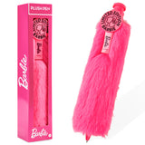 Barbie Retractable Ballpoint Pen Black Ink, Fluffy Novelty Pen - Gifts for Her