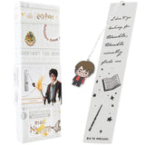 Harry Potter Metal Bookmark with Hanging Charm, School University Reading Gifts (Silver/Multi)