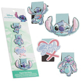 Disney Stitch Magnetic Bookmark Page Clip Pack of 4 - Stitch Gifts for Her (Blue 4 Pack)