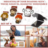 Harry Potter Magnetic Bookmark Page Clip Pack of 4 School - Reading Gifts (Multi 4 Pack)