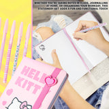 Get Trend Hello Kitty Sanrio Pencil Case Notebook Stickers and Pens Kawaii Stationery Set