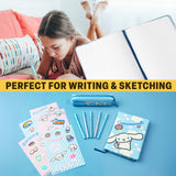 Get Trend Cinnamoroll Pencil Case Notebook Stickers and Pens Kawaii Stationery Set