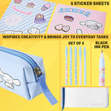 Get Trend Cinnamoroll Pencil Case Notebook Stickers and Pens Kawaii Stationery Set