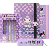 Get TrendKuromi Pencil Case Notebook Stickers and Pens Kawaii Stationery Set