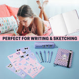 Get TrendKuromi Pencil Case Notebook Stickers and Pens Kawaii Stationery Set