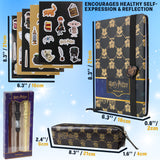 Get Trend Harry Potter Pencil Case Notebook Stickers and Wand Pens Stationery Set