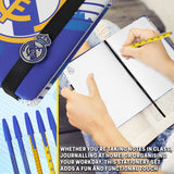Real Madrid Pencil Case Notebook Stickers and Pens Stationery Set for School Supplies Office Accessories Football Gifts for Women Men Teens Boys