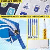 Real Madrid Pencil Case Notebook Stickers and Pens Stationery Set for School Supplies Office Accessories Football Gifts for Women Men Teens Boys
