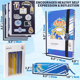 Real Madrid Pencil Case Notebook Stickers and Pens Stationery Set for School Supplies Office Accessories Football Gifts for Women Men Teens Boys