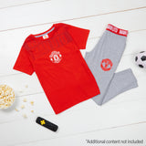 Manchester United F.C. Boys Pyjamas Set, Comfy 2 Piece Nightwear Set, Boys Gifts