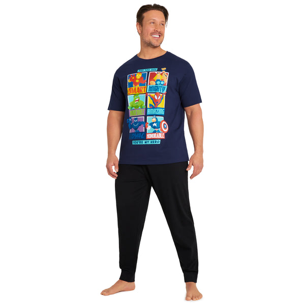 Marvel Mens Pyjamas Set - Comfy Cotton Loungewear for Dad - Get Trend