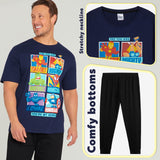 Marvel Mens Pyjamas Set - Comfy Cotton Loungewear for Dad - Get Trend