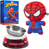 Marvel Dog Toy and Food Bowl Set, Squeaky Soft Toy and Non Slip Food Bowl- Dog gifts