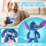 Disney Stitch Dog Toy and Food Bowl Set Squeaky Soft ToyNon Slip Food Bowl - Dog Gifts