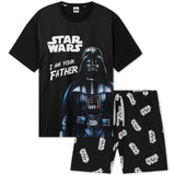 Disney Star Wars Mens Short Pyjamas Set, Dad Loungewear - Darth Vader - Get Trend