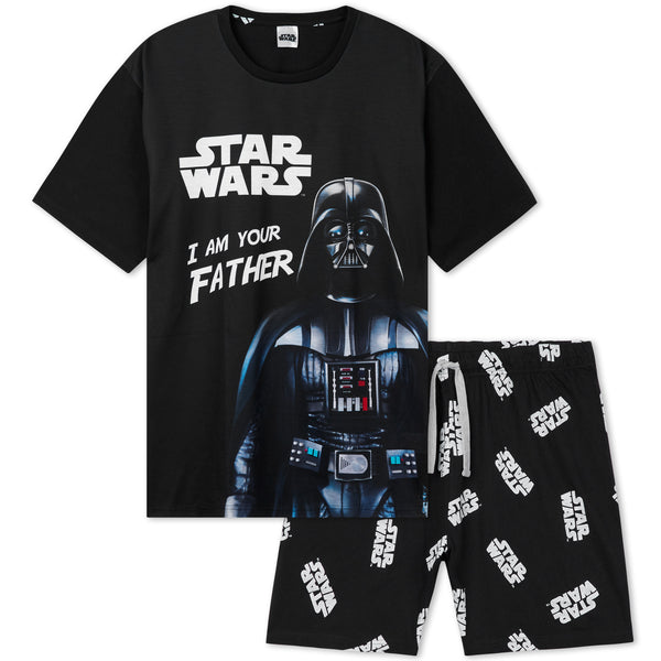 Disney Star Wars Mens Short Pyjamas Set, Dad Loungewear - Darth Vader