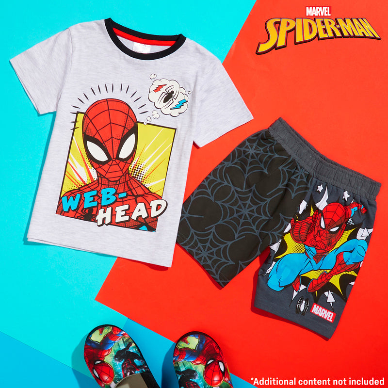 Marvel Boys Short Pyjama Set, Soft Breathable Lounge Wear - Spiderman - Get Trend