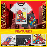 Marvel Boys Short Pyjama Set, Soft Breathable Lounge Wear - Spiderman - Get Trend