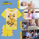 MINIONS Boys Pyjamas Set Short PJs Soft Breathable Loungewear - Get Trend