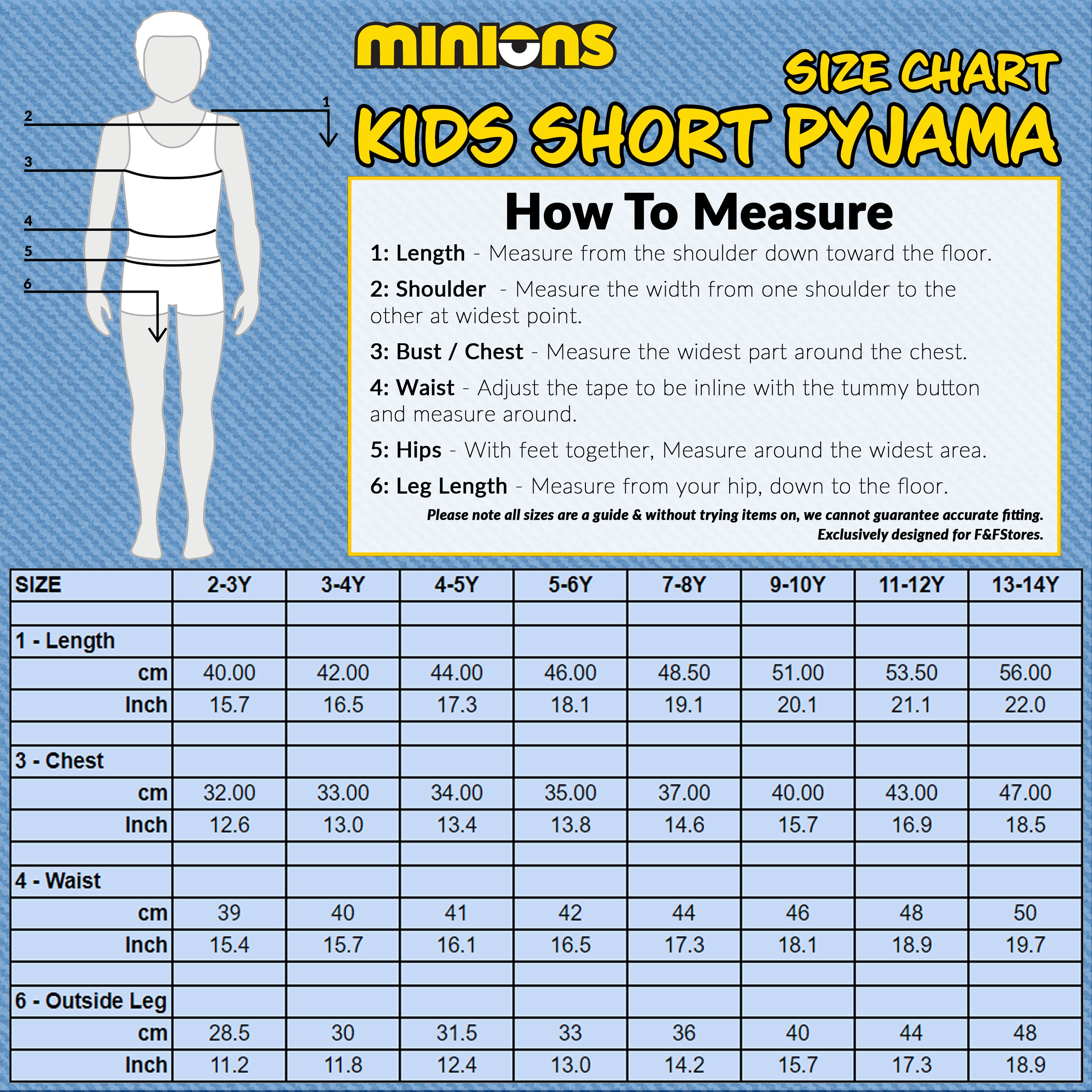 MINIONS Boys Pyjamas Set Short PJs Soft Breathable Loungewear - Get Trend