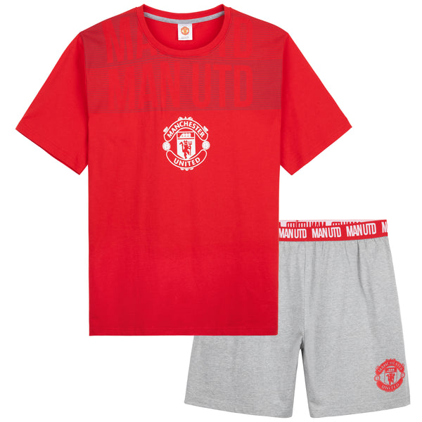Manchester United Short Pyjama for Boys (UK, Age, 11 Years, 12 Years, Regular, Red/Grey)