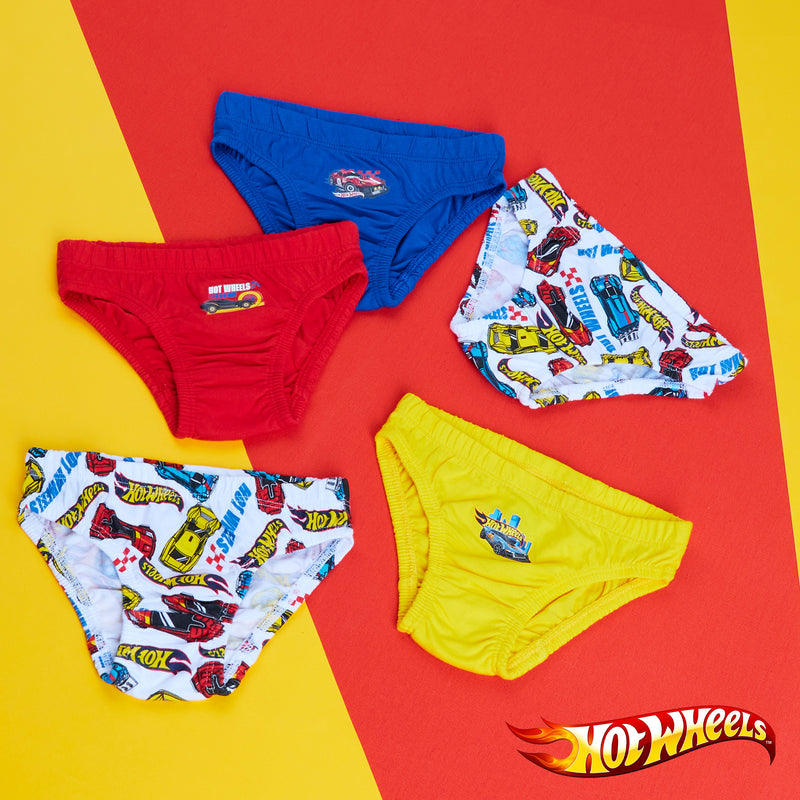 Hot Wheels Boys Underwear Briefs - Pack of 5