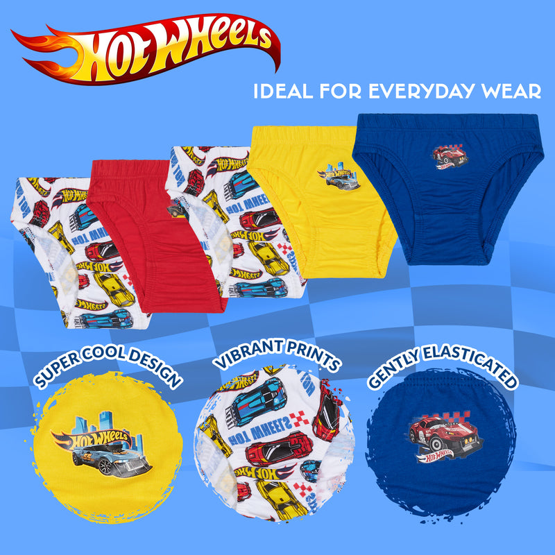 Hot Wheels Boys Underwear Briefs - Pack of 5