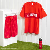 Arsenal F.C. Mens Short Pyjamas Set, Cotton Lounge Wear - Red - Get Trend