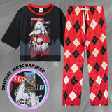 DC Comics Harley Quinn Womens Long Pyjama Set, Soft Breathable Loungewear