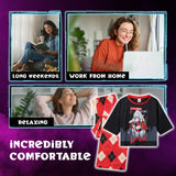 DC Comics Harley Quinn Womens Long Pyjama Set, Soft Breathable Loungewear