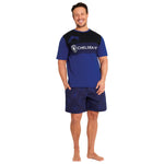 Chelsea Mens Pyjamas Set, 2 Piece T-Shirt and Short PJs - Navy/Black - Get Trend