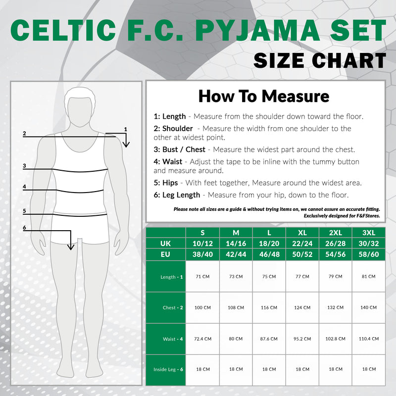 Celtic F.C. Mens PJs Sets, Shorts & T-Shirt Pyjama Set for Men - Green/Black - Get Trend