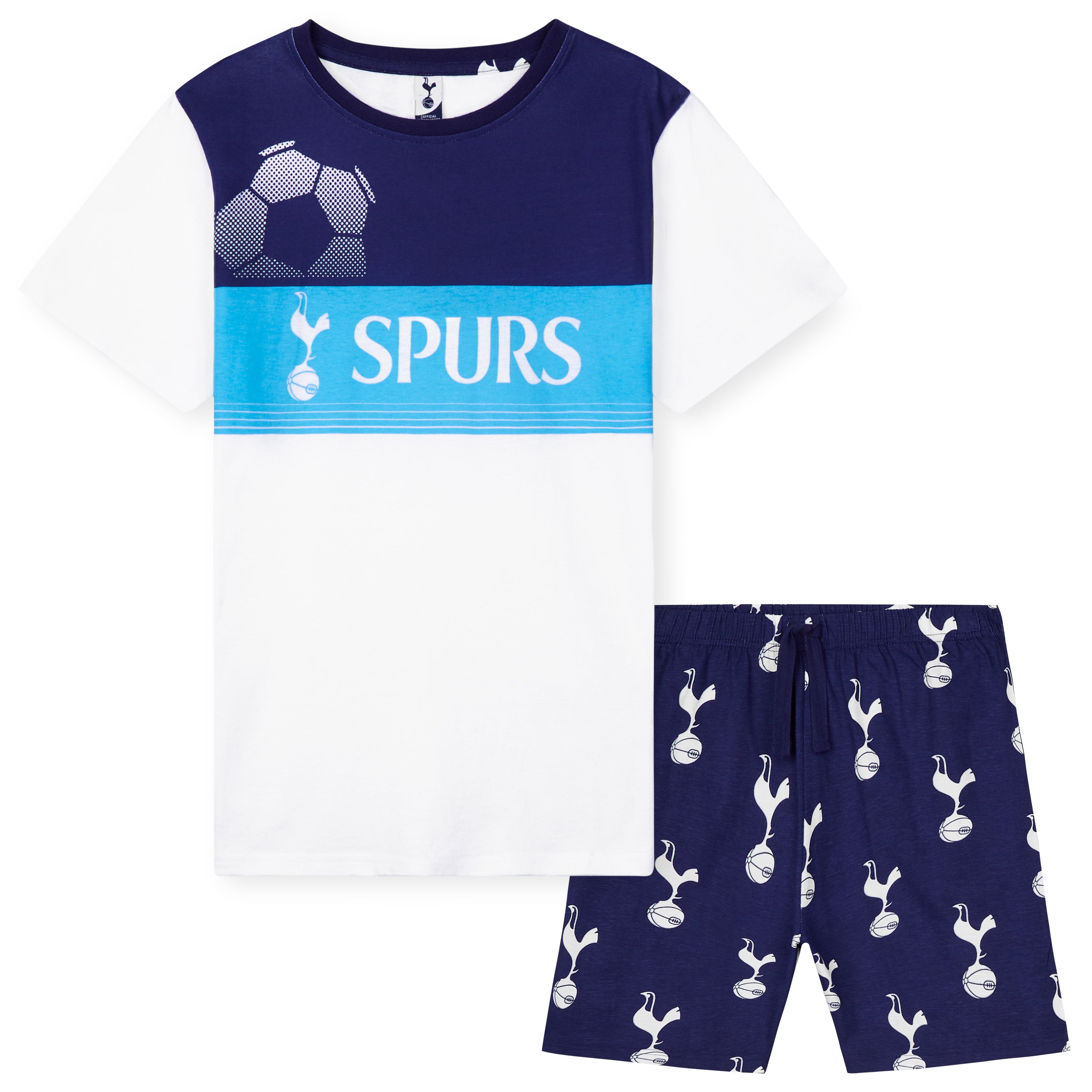 Tottenham Hotspur F.C. Boys Short Pyjamas Sets, Cotton Lounge Wear - Spurs Gifts - Get Trend